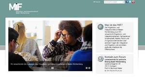 Die Startseite der Internet·seite zum Forum für Migration und Integration Baden-Württemberg